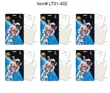 Astronaut Earth in Space SETOF6- 3D Lenticular Luggage Bag Travel Tag #LT01-402#