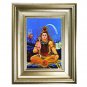 Golden Leaf Frame Silver 7X8 Shri Shankar Lenticular #HDL-03-FR4x6-S11#