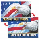 Refrigerator Magnet American Eagle Support Our Troops Lenticular #MA4X6-250-SU#