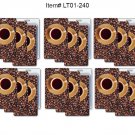 Coffee Bean Brewing Lenticular Luggage Bag Travel Tag, Set of 6 #LT01-240#
