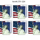 Luggage Bag Travel Tag Statue Liberty American Flag Lenticular SETOF6 LT01-224