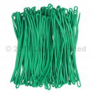 Luggage Tag Loops Green 6" Worms 100 pcs Attachments Flexible #LTL01-GREEN-100#