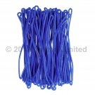 Luggage Tag Loops Blue 6" Worms 50 pcs Attachments Flexible #LTL01-BLUE-50#