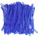 Luggage Tag Loops Blue 6" Worms 100 pcs Attachments Flexible #LTL01-BLUE-100#