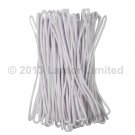 Luggage Tag Loops White 6" Worms 50 pcs Attachments Flexible #LTL01-WHITE-50#