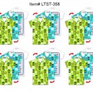 Tiki Mask Flowers Luggage Bag Travel Tag TShirt Lenticular SETOF6#LTST-358#