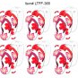 Tropical Hawaiian Flowers Lenticular Luggage Tag FlipFlop SET OF 6 #LTFF-365-S6#