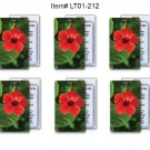 Tropical Hawaii Flower Luggage Bag Travel Tag 3D Lenticular SETof6 #LT01-212#