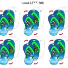 Luggage Travel Tag Flip Flop Shape Island Paradise Lenticular SET OF6 #LTFF-368#
