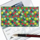 Checkbook Cover Red Yellow White Daisy Flowers Spring Lenticular #CBC-RD129#