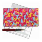 Checkbook Cover Green Pink Blue Futuristic Camouflage Lenticular #CBC-RD131#