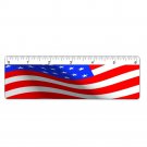 American USA Flag Design Ruler Bookmark 6 Inch Animated Lenticular #RU06-220#