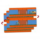 Ruler Bookmark Train Fruit 6 Inch Animated Lenticular #RU06-353MI-S3#