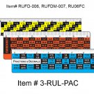 Conversion Ruler Decimals Fractions °F °C 3 pcs  #3-RUL-PAC#