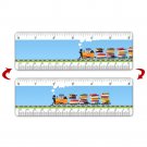 Ruler Bookmark Kids Toy Train School Books 6 Inch Animated Lenticular #RU06-352#
