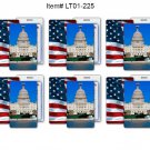 Capitol Building American SET OF 6 Lenticular Luggage Bag Travel Tag  #LT01-225#