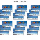 SET OF 6 - Animating Lenticular Luggage Bag Travel Tag Beach Palm Tree LT01-204
