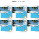 SETOF6- Lenticular Travel Luggage Bag Travel Tag - Beach, Map of Hawaii LT01-226