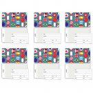 Luggage Bag Travel Tag with 3D Country Flags Lenticular Set of 6 #LT01-191-S6#