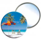 Round 3" Mirror Tropical Hawaiian Beach Umbrella Chair Lenticular #MIM30-204#