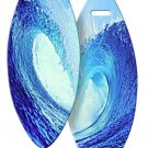 Lenticular Flip Luggage Tag Surf Board Shape - Ocean Wave - LTSB-369