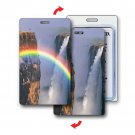 Flip Lenticular Luggage Bag Travel Tag Rainbow Waterfall #LT01-221#