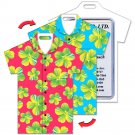 Lenticular Luggage Bag Travel Tag T Shirt Shape, Hawaiian Flower #LTST-356#