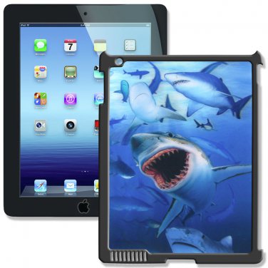 Lenticular Snap-on 3D Cases for iPad 2 & 3, Sharks #IPASO-Shark#