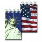 Spiral Notebook Statue Liberty American Flag Lenticular 2x4" 144 Page #NBM-224#