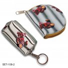 SETOF2- 3D Lenticular Teddy Bear Coin Purse Lipstick Bag Keychain #SET-109-2#