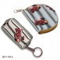 SETOF2- 3D Lenticular Teddy Bear Coin Purse Lipstick Bag Keychain #SET-109-2#