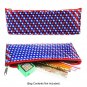 Lenticular Pattern-Changing Red White Blue USA Flag Pencil Case #Sobre-R148#