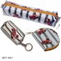 SETOF3- 3D Lenticular Teddy Bear Pencil Case Coin Purse Keychain #SET-109-1#