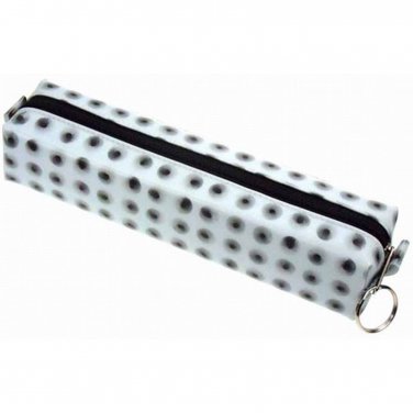 Lenticular Pattern-Changing Black Polkdadots White Pencil Case #R-070-GLOBO#
