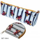 SETOF2- 3D Lenticular Teddy Bear Teddybear Pencil Case Coin Purse #SET-109-6#