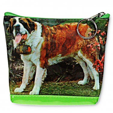 3D Lenticular Universal Purse Bag Saint St Bernard Dog Barrel #RC-624-PAVIA#