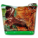 3D Lenticular Universal Purse Bag Brown Hawk Eagle Flying #PK-068-PAVIA#