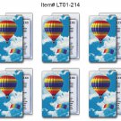 SET OF 6 3D Lenticular Luggage Bag Travel Tag - Rainbow Hot Air Balloon LT01-214