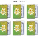 SET OF 6 3D Lenticular Luggage Bag Travel Tag Hawaiian Plumeria Flower LT01-213