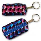 Purple Blue Lipstick Coin Purse Keychain Color-Changing Lenticular #R-111-GLOBI#