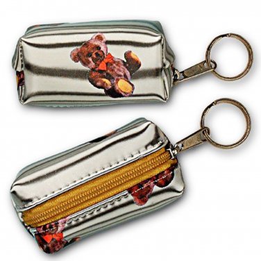 Teddy Bear Teddybear Lipstick Coin Purse Keychain 3D Lenticular #R-0109-GLOBI#