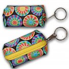 Disc Lipstick Coin Purse Keychain Animated Lenticular Multicolor #R-052-GLOBI#