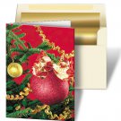 Holiday Christmas Red Ornament Greeting Card 3D Lenticular #GC-982#