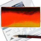 Checkbook Cover Color-Changing Multicolor Red Orange Black Lenticular #CBC-R004#