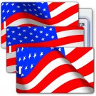 Luggage Bag Travel Tag Wave USA American Flag Lenticular Motion #LT01-220#