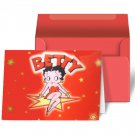 Betty Boop Star Red Kick Greeting Card Lenticular 3D #BB-203-GC#