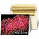 Happy Birthday Fireworks Greeting Card Lenticular Animated #GC-208-HBD#