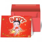 Betty Boop Happy Birthday Star Red Kick Greeting Card Lenticular 3D #BB-203-HB#