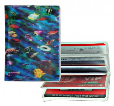 ID CARD Holder Deep Sea Exotic Fishes 3D Lenticular #IDH-R-118#