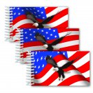 Wave American Flag Spiral Notebook Animated USA 2x4" Lenticular #NBM-220#